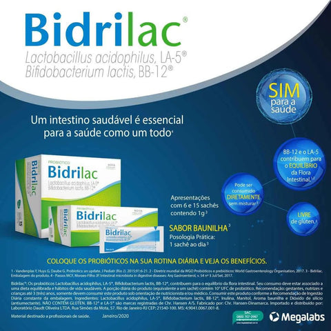 Bidrilac  15g - 15 Unidades - Sachê