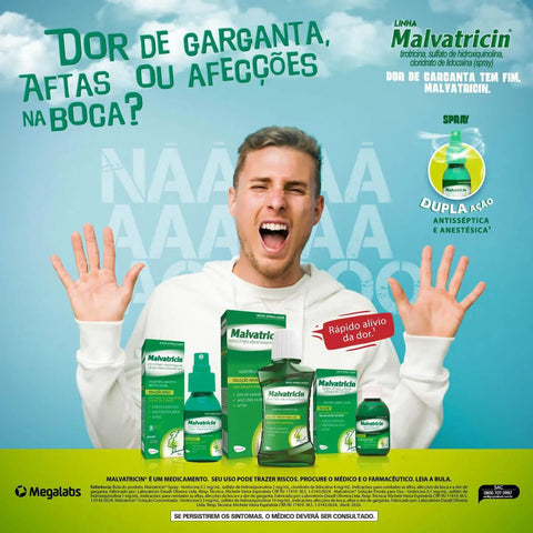 Malvatricin 0,3mg/mL + 10mg/mL - 100 mL - Solução
