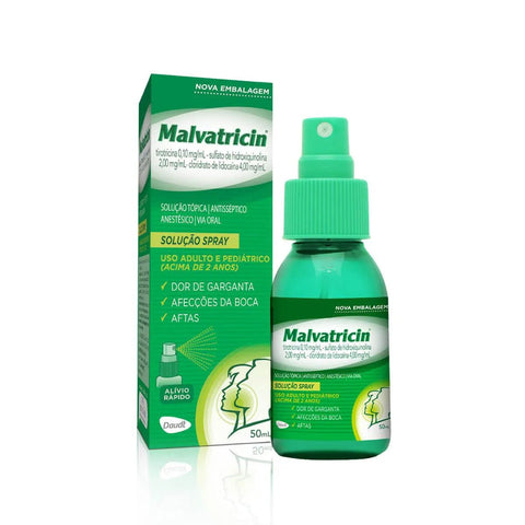 Malvatricin 1mg/mL + 2mg/mL + 4mg/mL - 50 mL - Solução