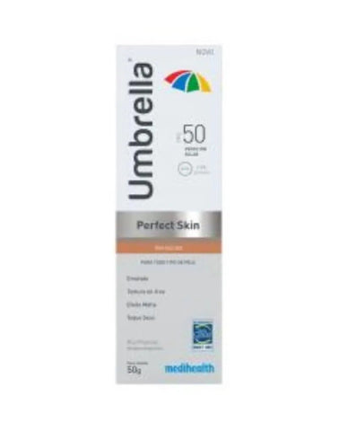 Protetor Solar Facial Umbrella Perfect Skin Escuro - FPS 50 - 50 g
