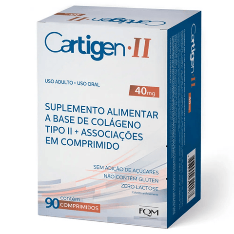 Colágeno Cartigen II (Divcon Pharma) 40mg - 90 Unidades - Comprimido