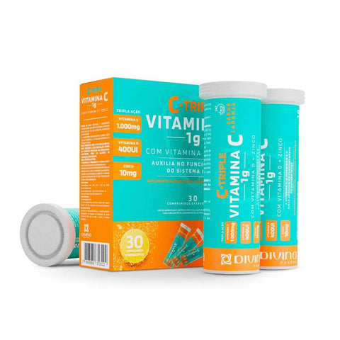 Vitamina C C-Triple 1g - 30 Unidades - Efervescente