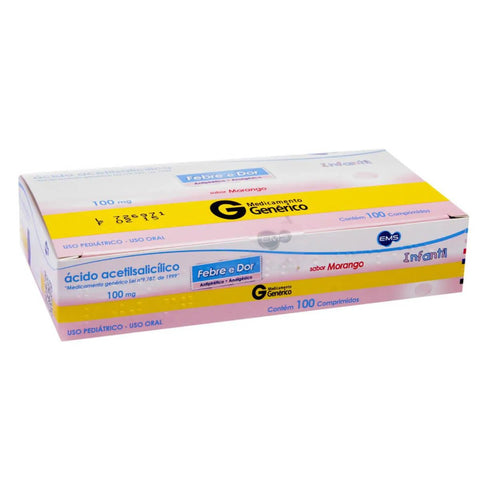 Ácido Acetilsalicílico (EMS) 100mg - 100 Unidades - Comprimido