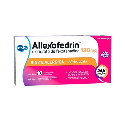 Allexofedrin 120mg - 10 Unidades - Comprimido