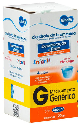 Cloridrato de Bromexina (EMS) 4mg/5mL - 120 mL - Xarope