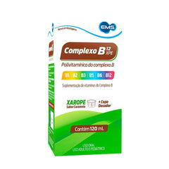 Complexo B (EMS) 32,65mg + 3,3mg + 10mg + 50mg + 25mg + 15mcg - 120 mL - Xarope