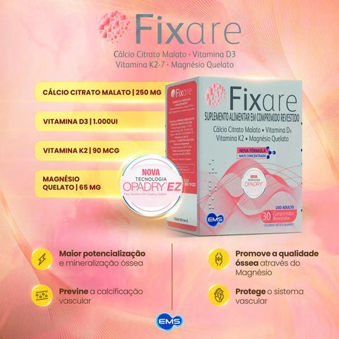 Fixare 250mg + 5mcg + 32,5mcg + 32,5mg - 30 Unidades - Comprimido