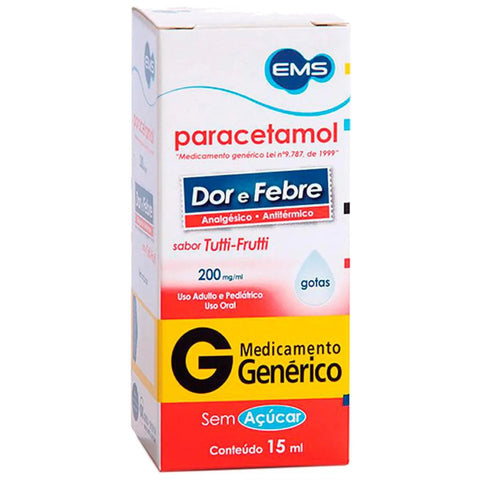 Paracetamol (EMS) 200mg/mL - 15 mL - Solução