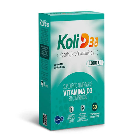 Vitaina D Koli D3 Vit 1.000UI - 60 Unidades - Comprimido