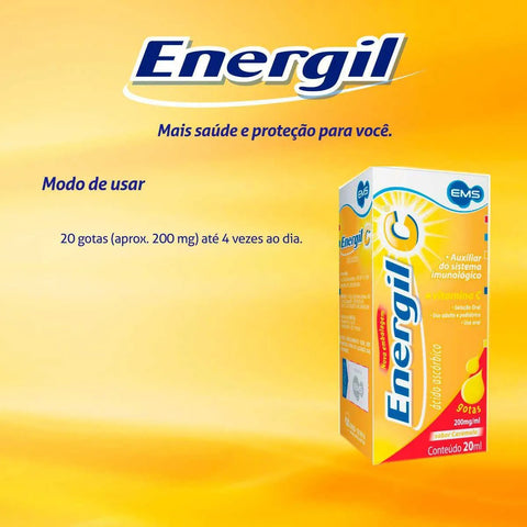 Vitamina C Energil C 200mg/mL - 20 mL - Gota