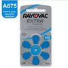 Energizer Bateria Auditiva Rayovac Extra Tamanho 675 6 Unidades