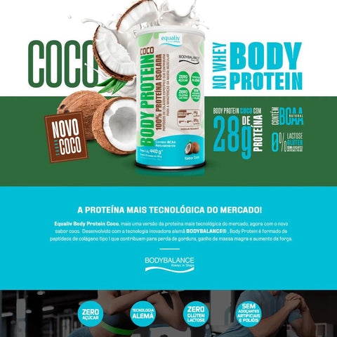 Equaliv Body Protein - Sabor Coco com 440g