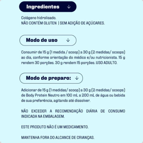 Equaliv Body Protein - Sachê sabor Neutro com 30 x 15g