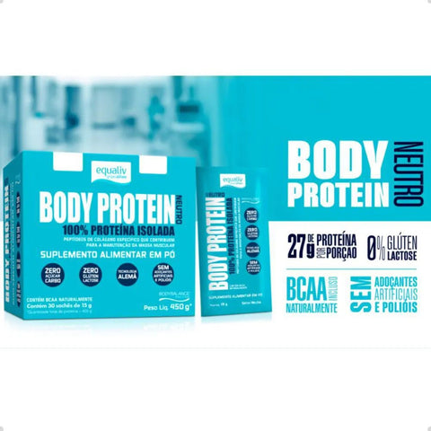 Equaliv Body Protein - Sachê sabor Neutro com 30 x 15g