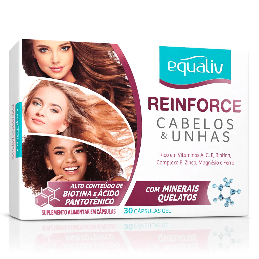 Equaliv Reinforce Cabelos e Unhas - 30 Cápsulas – Pill Farmácia Digital