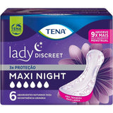 Absorvente Tena Lady Discreet Maxi Night  Sem Abas - 6 Unidades