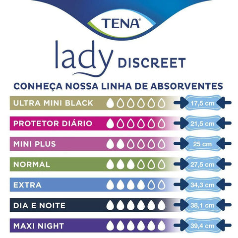 Absorvente Tena Lady Discreet Maxi Night Sem Abas - 6 Unidades