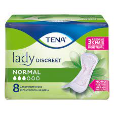 Absorvente Tena Lady Discreet  Sem Abas - 8 Unidades