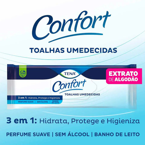 Toalhas Umedecidas Tena  Confort - 40 Unidades