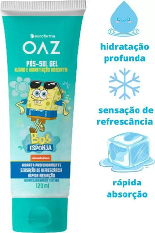 Pós-Sol Infantil Gel Hidratante Oaz Bob Esponja 120ml