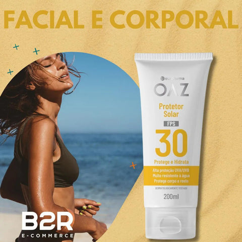 Protetor Solar Oaz Corpo & Rosto FPS 30 - 200 mL