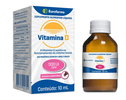 Vitamina D (Eurofarma) 500UI - 10 mL - Gotas