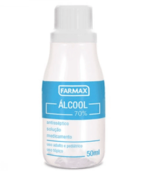 Álcool 70% Farmax 50 mL