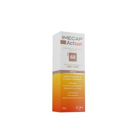 Protetor Solar Facial Imecap Actsun Pele Média - FPS 60 - 50 g