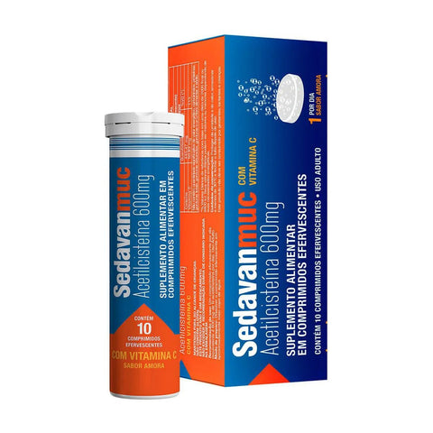 Sedavanmuc + Vitamina C 600mg - 10 Unidades - Efervescente