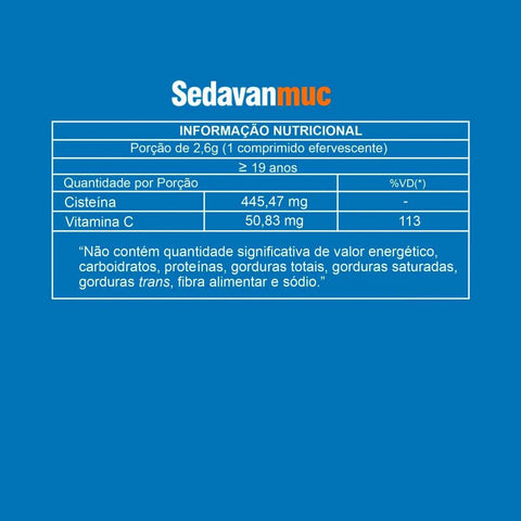 Sedavanmuc + Vitamina C 600mg - 10 Unidades - Efervescente