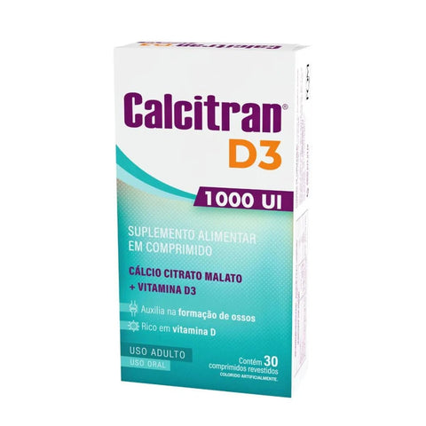Vitamina D Calcitran 1000UI - 30 Unidades - Comprimido