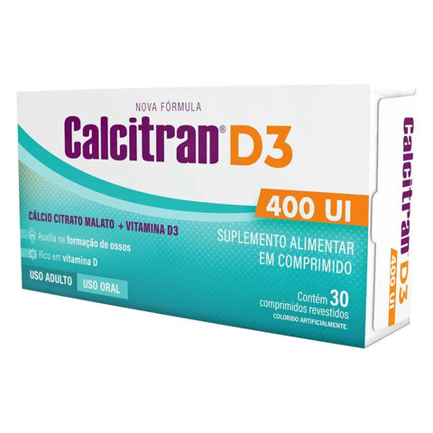 Vitamina D Calcitran 400UI - 30 Unidades - Comprimido