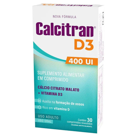 Vitamina D Calcitran 400UI - 30 Unidades - Comprimido