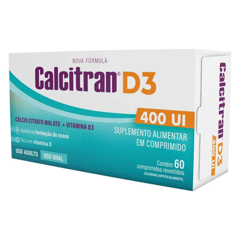 Vitamina D Calcitran 400UI - 60 Unidades - Comprimido