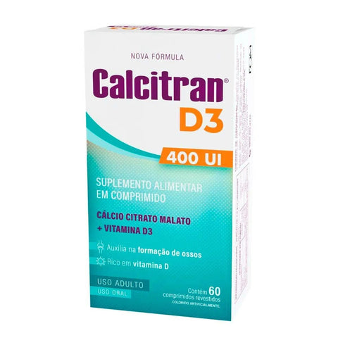 Vitamina D Calcitran 400UI - 60 Unidades - Comprimido
