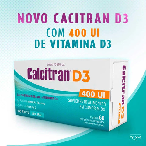 Vitamina D Calcitran 400UI - 60 Unidades - Comprimido