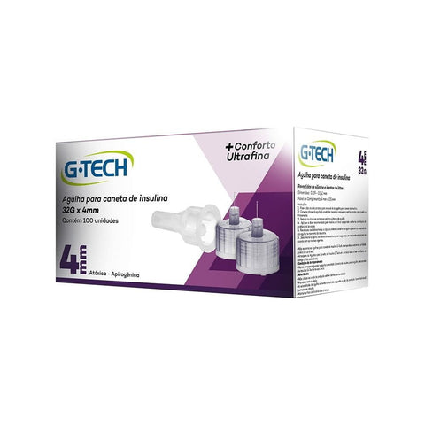 Agulha G-Tech para Caneta Tamanho 4 mm - 100 Unidades