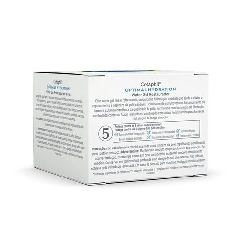 Hidratante Facial Cetaphil Optimal Hydration Water Gel Restaurador Pele 48 g