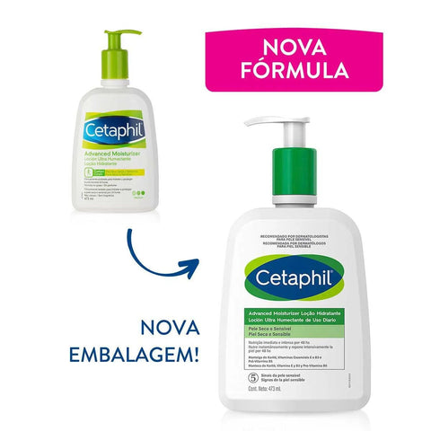 Loção Hidratante Cetaphil Advanced Moisturize Pump Pele Seca e Sensível - 473 g