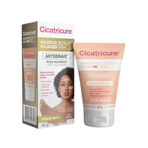 Cicatricure Protetor Solar Antissinais  Cor Média - FPS 50 - 40 g