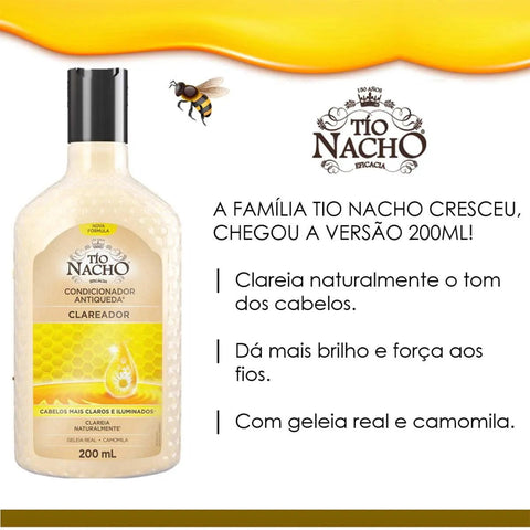 Condicionador Tío Nacho Antiqueda Clareador 200Ml