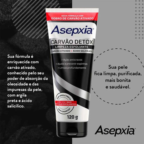 Esfoliante Facial Asepxia Carvão Detox 120G
