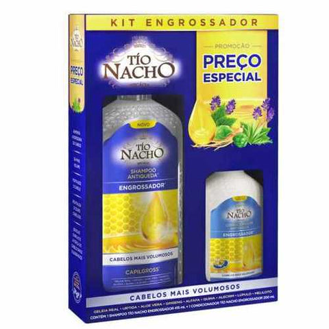 Kit Tío Nacho Antiqueda Engrossador Shampoo, 1 Unidade Com 415Ml + Condicionador, 1 Unidade Com 200Ml
