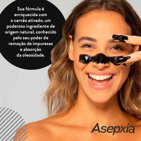 Máscara Purificante Facial Asepxia Carvão Detox 30G