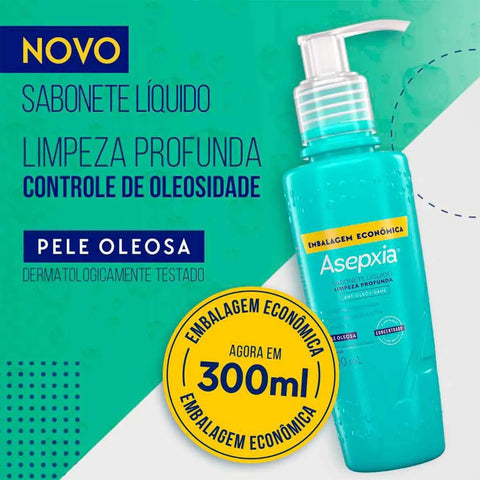 Sabonete Concentrado Asepxia Limpeza Profunda Líquido Com 300Ml