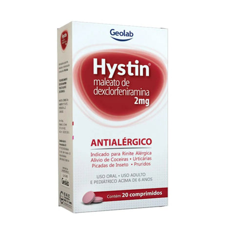 Hystin 2mg - 20 Unidades - Comprimido