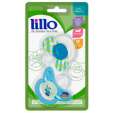 Chupeta Dia e Noite Lillo  Cor Azul - Tamanho 2 - 2 Unidades