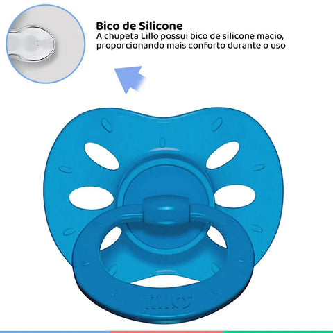 Chupeta Extra Air Lillo  Cor Azul - Tamanho 2