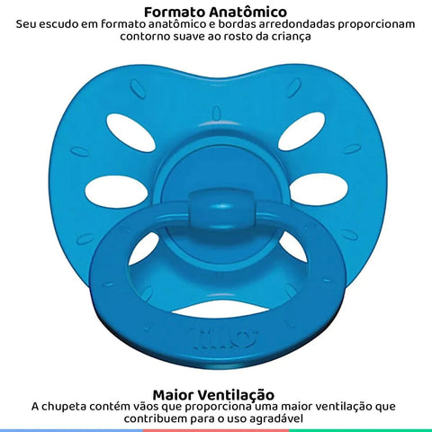 Chupeta Extra Air Lillo  Cor Azul - Tamanho 2