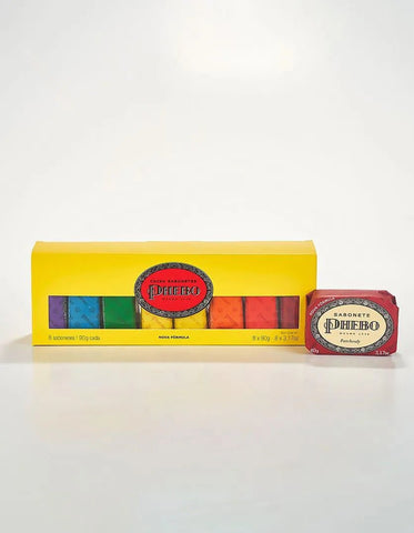 Caixa Sabonete de Glicerina Phebo Amarelo - Com 8 Unidades de 90g